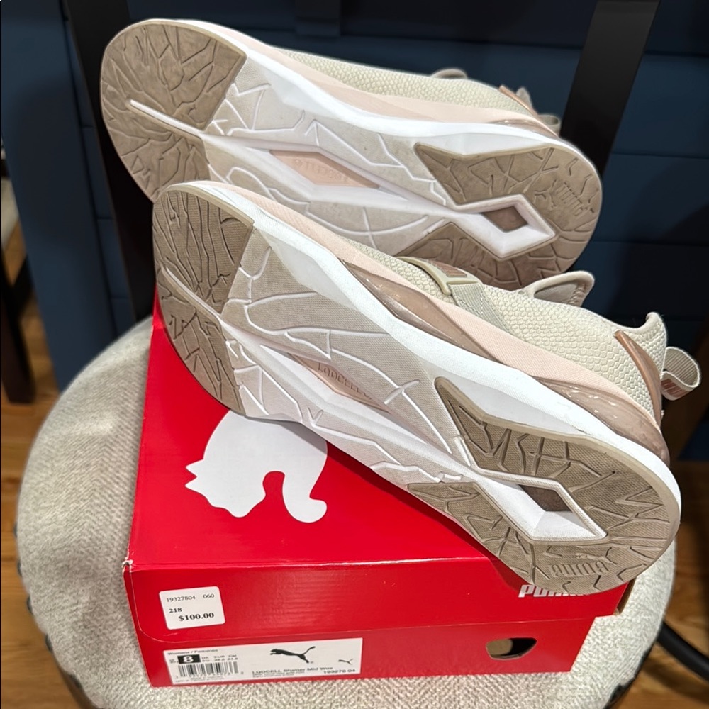 Puma Cream Athletic Shoes with Slip-On Design - Picture 3 of 4